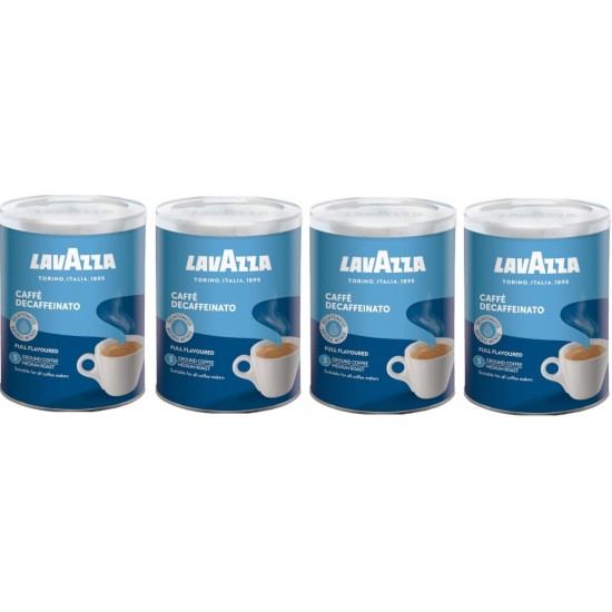 LavAzza Caffe Decaffeınato Kafeinsiz Öğütülmüş Kahve teneke kutu 1000 gr (250grx4 kutu)