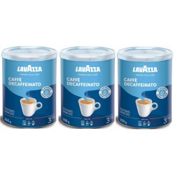 LavAzza Caffe Decaffeınato Kafeinsiz Öğütülmüş Kahve teneke kutu üçlü set 750 gr 250 grx3