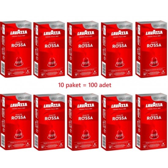 LavAzza Nespresso uyumlu Qualita Rossa 10 lu kapsul kahve x 10 paket