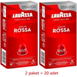 LavAzza Nespresso uyumlu Qualita Rossa 10 lu kapsul kahve x 2 paket