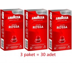LavAzza Nespresso uyumlu Qualita Rossa 10 lu kapsul kahve x 3 paket