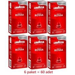 LavAzza Nespresso uyumlu Qualita Rossa 10 lu kapsul kahve x 6 paket