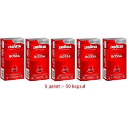 LavAzza Nespresso uyumlu Qualita Rossa 10 lu kapsul kahve x 5 paket