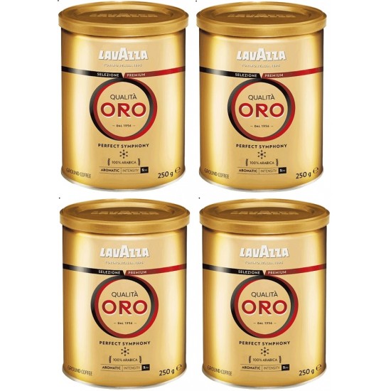 LavAzza Qualita Oro Filtre Kahve Teneke Kutu dörtlü Set 250 GR x 4 Orijinal