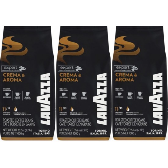 Lavazza Expert Crema & Aroma Çekirdek Kahve 3 KG (1 kg x 3 paket)