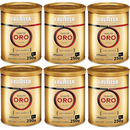 LavAzza Qualita Oro Filtre Kahve Teneke Kutu altılı Set 250 GR x 6 Orijinal