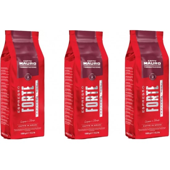 Caffe Mauro Espresso Forte Çekirdek Kahve 1 kg x 3 paket