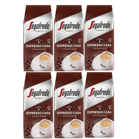 SEGAFREDO ZANETTI ESPRESSO CASA ÇEKİRDEK KAHVE 500 GR x 6 